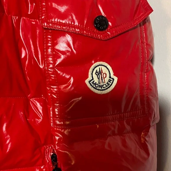 COPY Moncler  Shiny Red Puffer Jacket - Picture 5 of 5